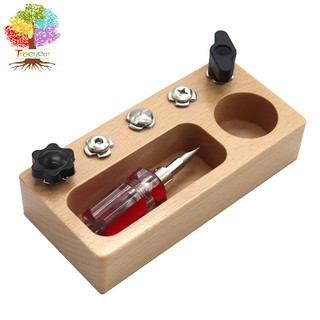 Montessori Material Sensory Toys Screw Bolts Sets Montessori Educational Wooden Toys for Children