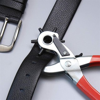 ✔✢Leather Belt Hole Punch Plier Eyelet Puncher Revolve Sewing Machine Bag Setter Tool Watchband Stra