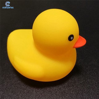 CR Baby Yellow Duck Bath Toy BB Whistle Rubber Shower Water Kids Toys