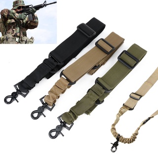 Outdoor Tactical Shoulder Strap Nylon Gun Sling Adjustable Single Point Rifle Belts for CS Hunting G