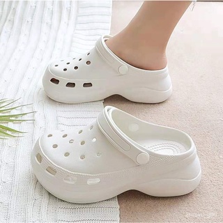 Crocs platform high-heeled sandals Thick bottom slippers for women#k90012021