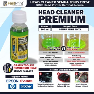 Head Cleaner Premium 100 ML Printer Head Cleaner Plus Tool Kit