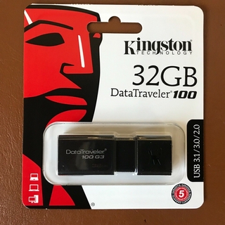 Kingston DataTraveler 100 G3 32GB USB 3.0 Flash Stick Pen Memory Drive - Black (1)