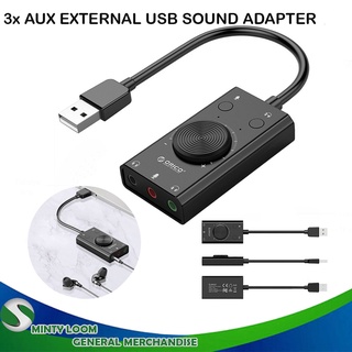 ORICO SC2 External USB Sound Card Volume Adjustable Audio Card Adapters PC Computer Components