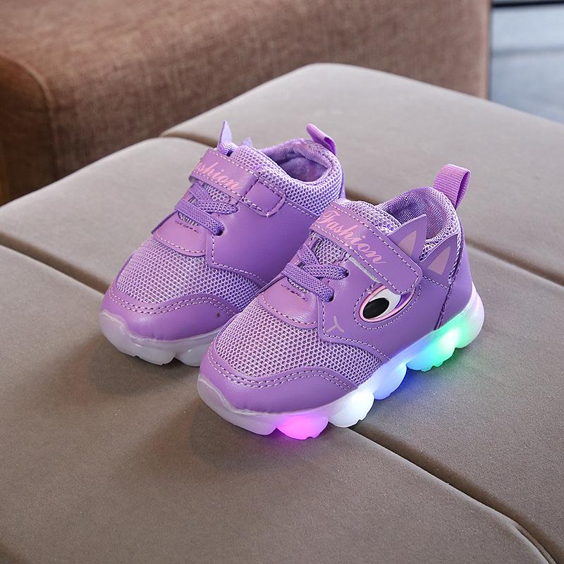 Casual LED Light Soft Running Sports Walking Toddler Shoes (6)