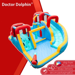 Doctor Dolphin Inflatable Castle Outdoor Children's Playground Equipment Inflatable Slide Trampoline