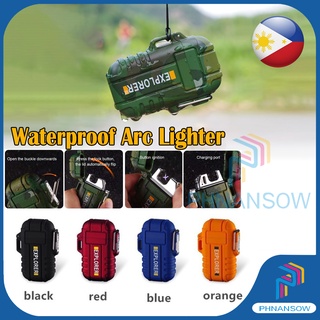 🇵🇭Outdoor Waterproof Electric Arc Lighter Camouflage Rechargeable Zippo Style Windproof Plasma