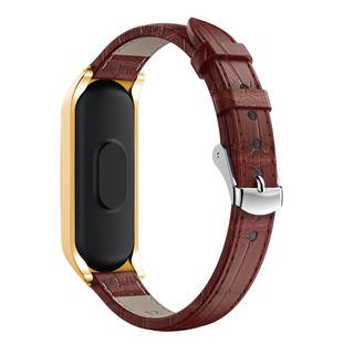 For Xiaomi Mi Band 3 / Mi Band 4 Leather Watch Band Wrist Strap Replacement Bracelet Accessory (7)