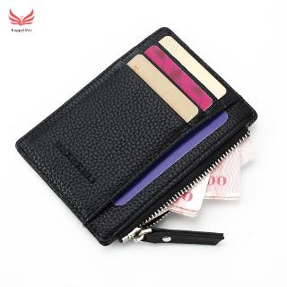 Women Men Lady Wallets Purse Zipper PU Small Mini Soft Thin For Money Card Coin