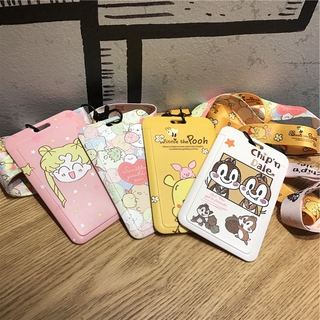 Card Holder Women Men ID Credit Bank Business Card Holder Students Bus Card Case Male Visit Door Identity Badge Cards Work Card Pass Cover Cute Cartoon