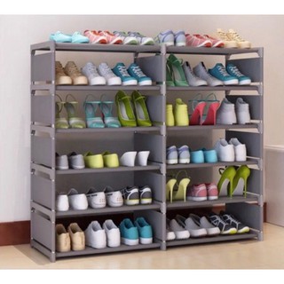 Double high-quality 6-layer shoe rack