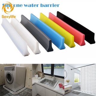 SL ready stock Shower Door Dam Water Stopper Collapsible Shower Threshold Water Barrier for Bathroo