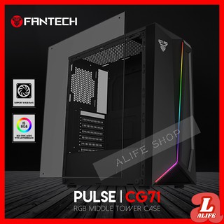 Fantech Pulse CG71 RGB Mid-tower Case-Tempered glass side panel with integrated RGB lighting (1)