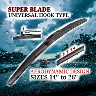 1PC SUPER BLADE wiper Universal U-hook type