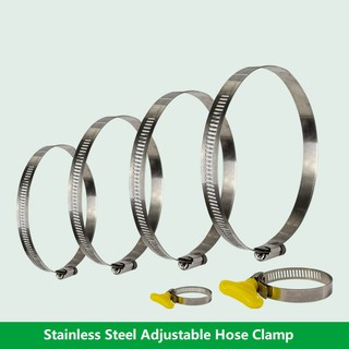 Stainless Steel Adjustable Hose Clamp For Flexible Duct Clip Size From 40mm to 210mm
