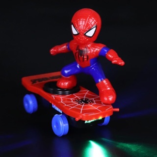 Electric Toy Spider-Man Paw patrol Robot skateboard Light (7)