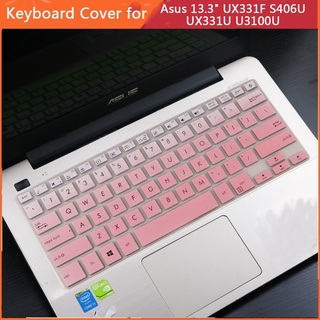 Laptop Keyboard Silicone Cover for Asus UX331F S406U UX331U U3100U Keyboard Protector 13.3 Inch 14 Inch Laptop Keypad Film Skin