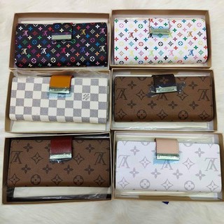 ORG LV Top Grade Leather Fashion Long Wallet For Womens With Box