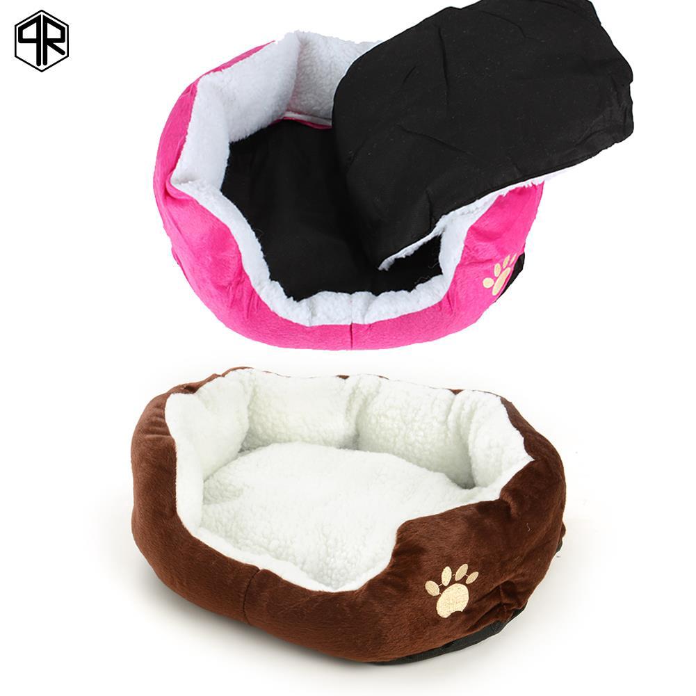 QR Pet Dog Fleece Bed Kennel Cozy Nest Medium Washable soft