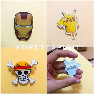 One piece Picachu Iron man Acrylic Brooch Pins badge Accessories Avengers Anime Pokemon