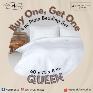 KEITH Shop - Buy One, Get One 4-pc Queen Plain Bedding Set