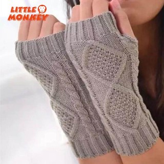 Chic Women Winter Wrist Arm Hand Warmer Knitted Long Fingerless Gloves Mittens Lit (1)