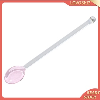 [LOVOSKI2] Glass Stirring Spoon Rod Dishwasher Safe Heat Resistant Stirring Spoon Glass Teaspoons for Tea Stirring Coffee Salt Party Home