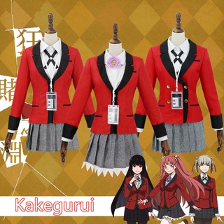 Kakegurui Jabami Yumeko Anime Costume Momobami Kirari Cosplay Yumemite Yumemi School Uniform for Women
