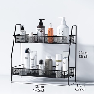 COD Tabletop Metal Shelf Cosmetics Storage Rack bathroom Kitchen Spice Rack Desktop storage rack (4)