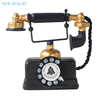 ❀❃✨ Vintage Telephone Statue Antique Shabby Old Phone Figurine Home Decor