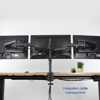 Adjustable Triple Monitor Computer Desktop Stand for 13"-24" Three Monitors Mount Stand (1)