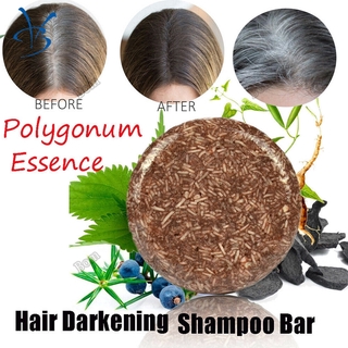 【Ready Stock】Hair Darkening Shampoo Bar Natural Organic Conditioner and Repair Hair Color
