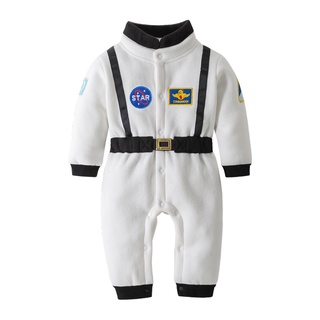 Baby Boys White Astronaut Cosplay Costume Space Suit Rompers Toddler Infant Halloween Christmas Birthday Party