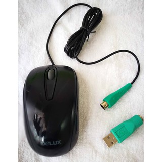 000550 - delux ps2 mouse with free ps2 to usb adapter