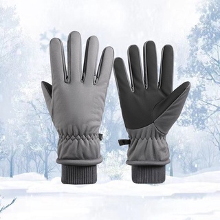 Ski Gloves Men's and Women's Winter Fleece-Lined Thickened Motorcycle Touch Screen Warm Cycling Wate (1)