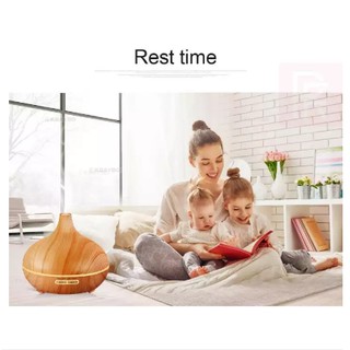 CkeyiN 300ml USB Electric Air Humidifier Wood Grain 7 Color LED Lights Essential Humidifier Diffuser