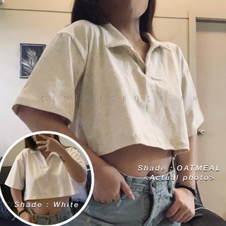 ‼️SALE‼️ Oversized Cropped Polo Shirt (VERY CROPPED) (8)