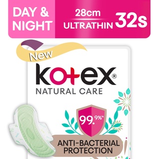 ❖❐Kotex Natural Care Ultrathin Feminine Pads 28cm - 8 Pads x 4 Packs (32 Pads)