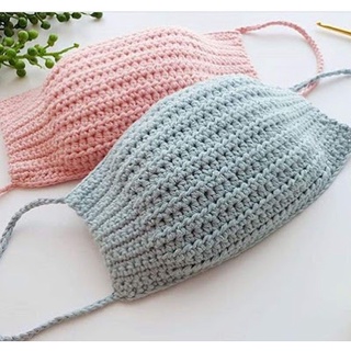 ELKS STITCH FABRIC-LINED FACE MASK IN KNIT & CROCHET