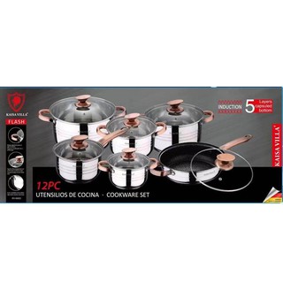 Kaisa Villa 12 Piece Stainless Steel Induction Cookware Set (3)