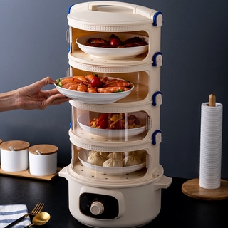 【Temperature control】 5-Tier Insulation Food Cover Food Keeper Stackable Food Storage Container With Dustproof Cover Food Insulated Cabinet (1)