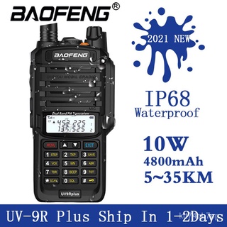 2021 Baofeng UV-9R Plus Portable Walkie Talkie 10W High Power IP67 Waterproof Dual Band Two Way CB H