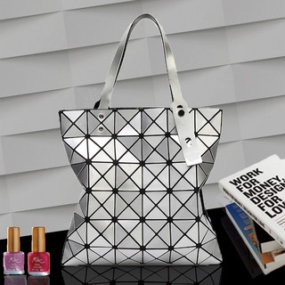 ♛The 2019 new laser geometric ling from diamond bag folding handbag fashion single shoulder lady Ba