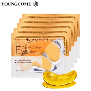 YOUNGCOME Gold Collagen Eye Mask Anti-Aging Dark Circles Skin Care Mask Crystal Collagen Eye Mask