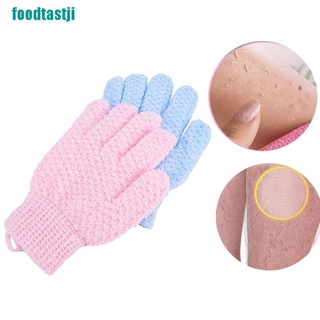 【tji】Peeling Exfoliating Mitt Glove For Shower Scrub Gloves Sponge SPA Bath Glove