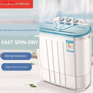 ♂✐Double tub mini washing machine Small semi-automatic double tub washing machine 3.6kg Capacity Was (1)