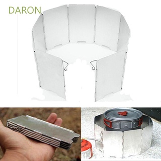 DARON Picnic Wind Guard Cookware Foldable Portable Outdoor Supplies 9 Plates Stove Windshield Camping Cooking Gas Stove Wind Shield Screens Camping Equipment BBQ Cookout Stove Wind Shield Screen High Quality Strong Durable Aluminium Alloy/Multicolor