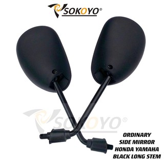 1 Pair Long Stem Black Side Mirror For Honda and Yamaha side mirror for motorcycle Ordinary Stock