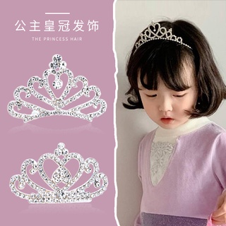 Children Hair Bands Korean Princess Rhinestone Crown Hair Comb