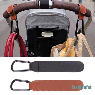 [fashionfat]1pcs PU Leather Baby Bag Stroller Hook Pram Rotate 360 Degree Rotatable Hook